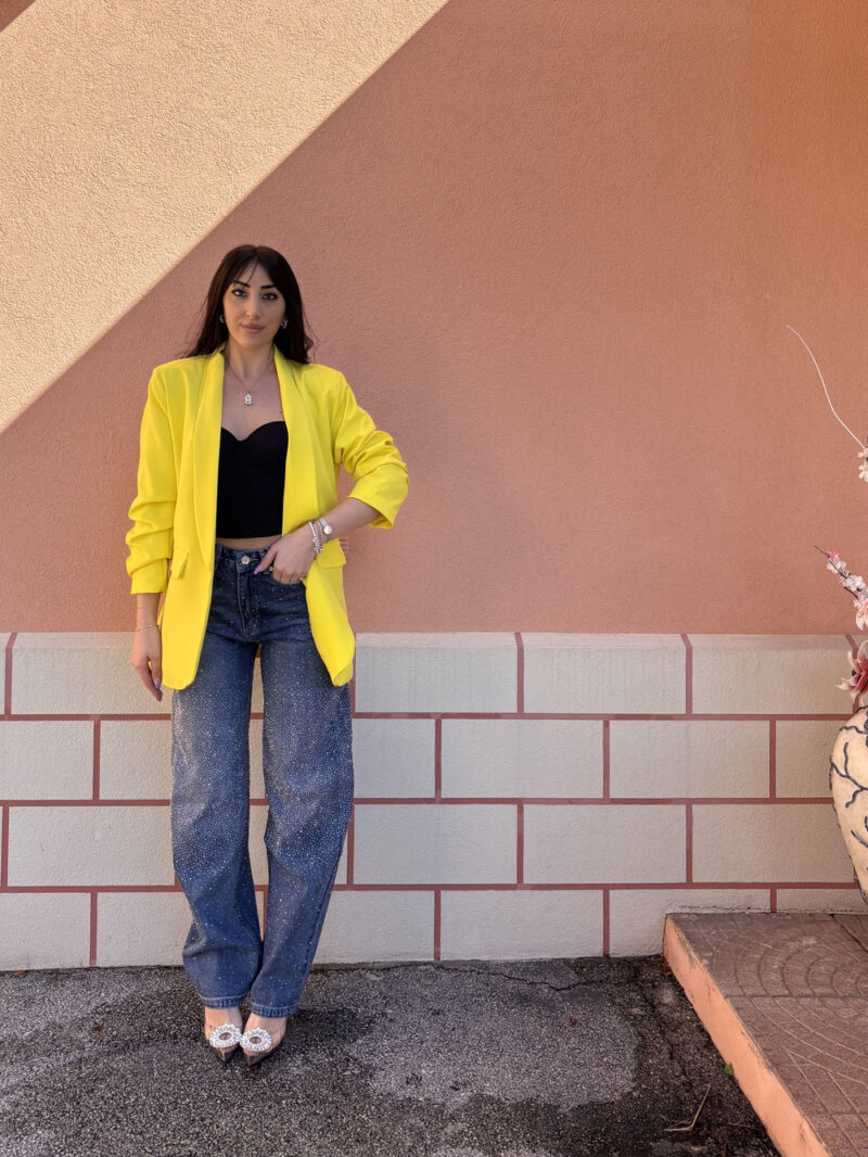 blazer zoe- giallo burro - immagine 3