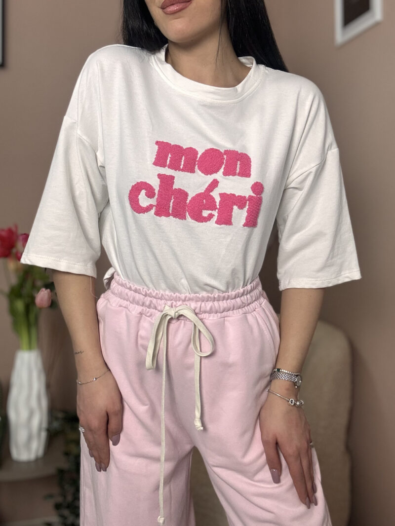 t-shirt mon chèrie- bianca - immagine 3