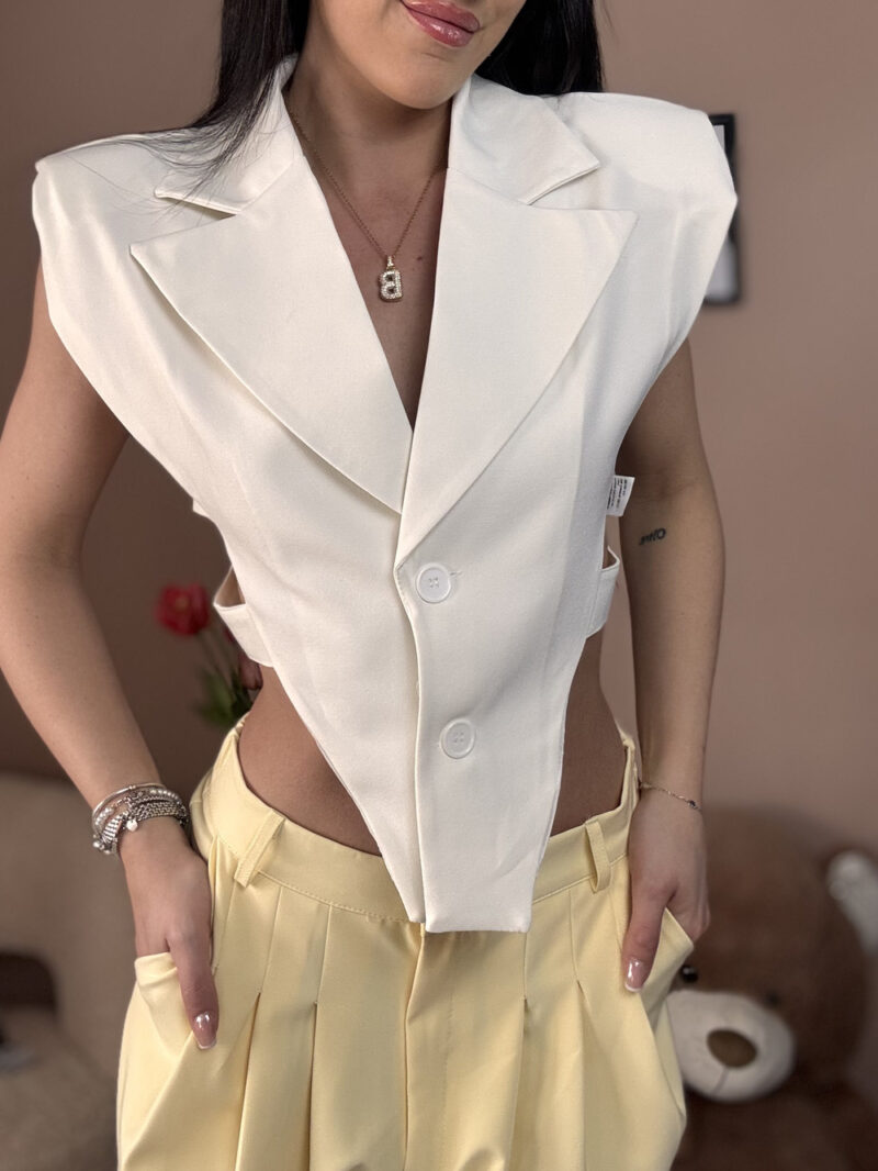 gilet suisse- bianco