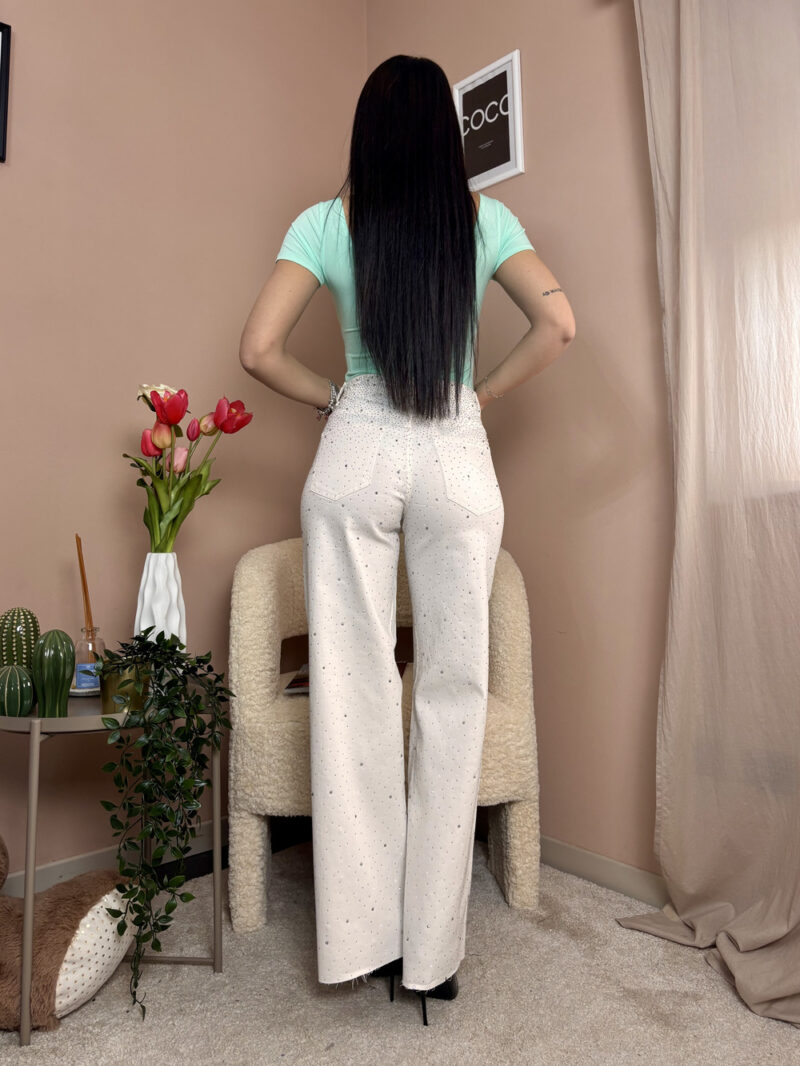 JEANS WHITE STRASS - immagine 4