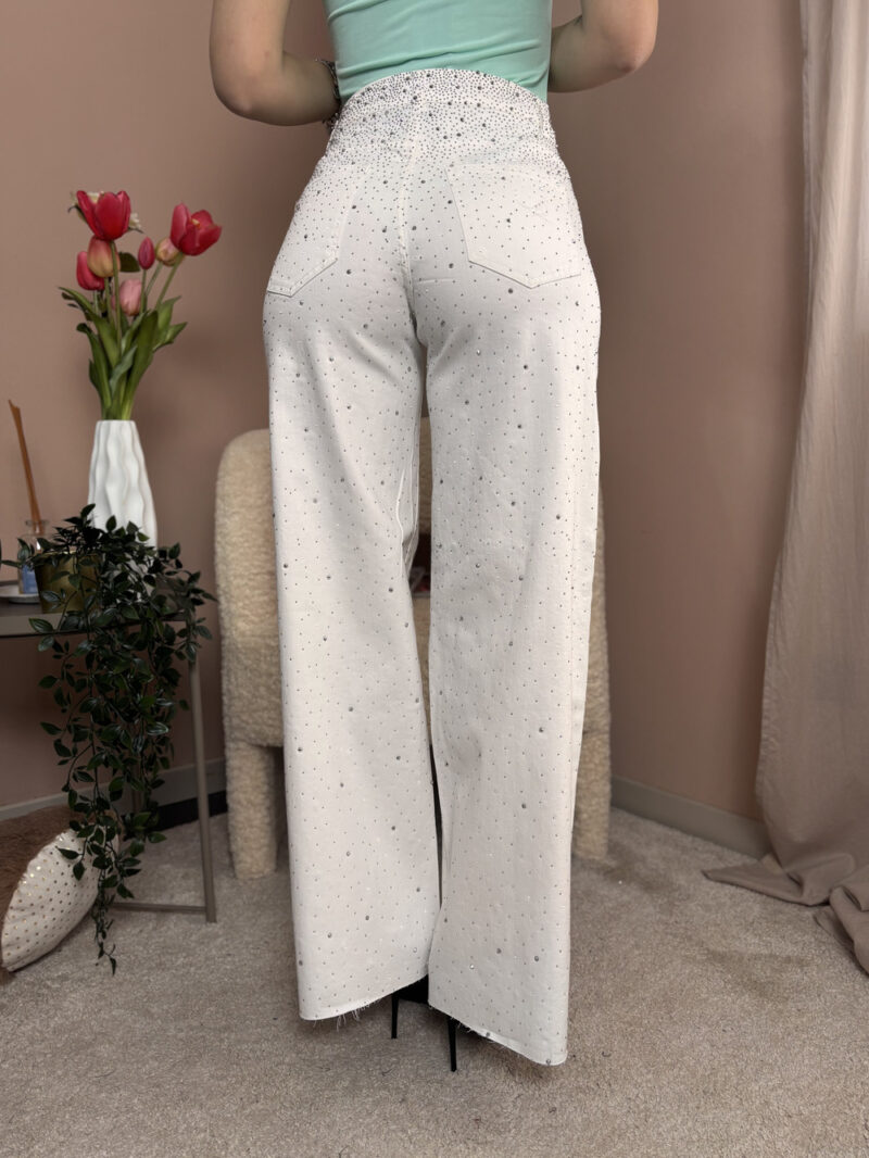 JEANS WHITE STRASS - immagine 3