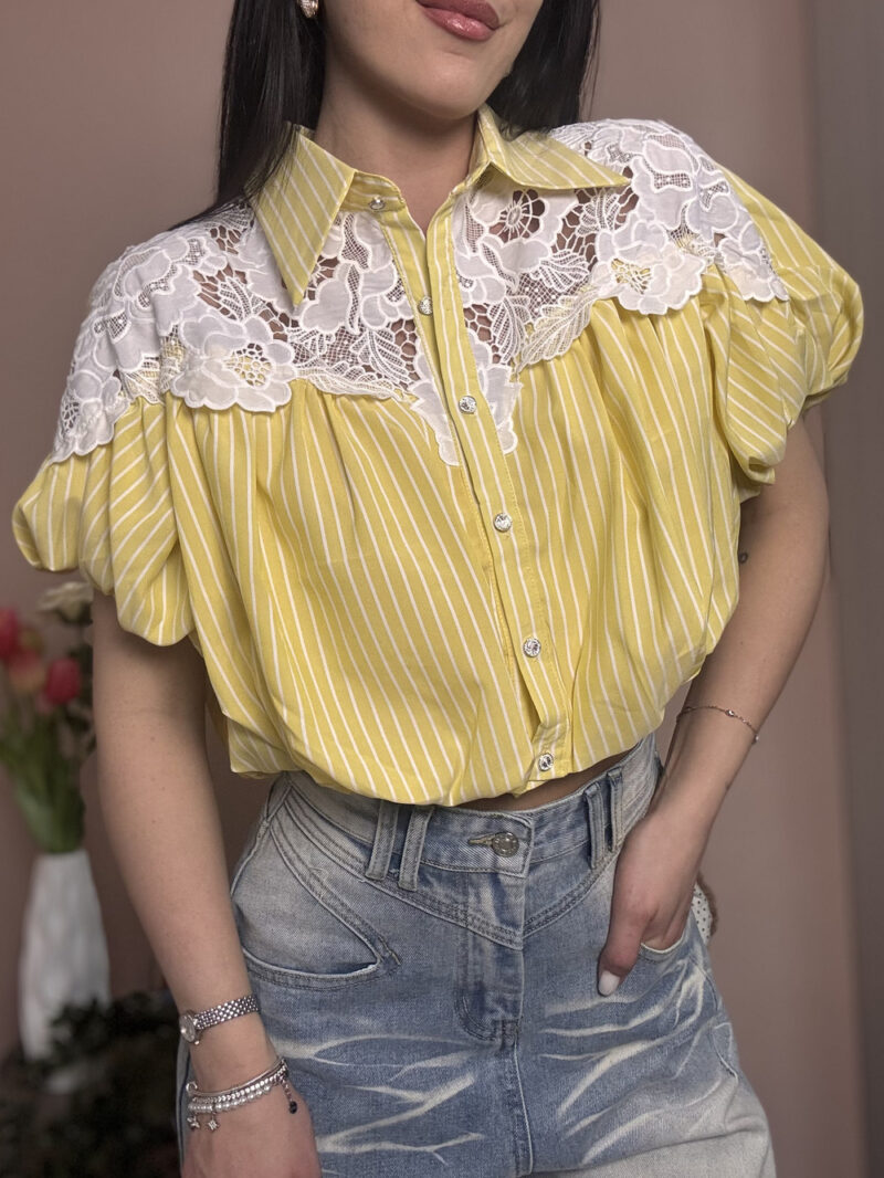 CAMICIA CROP LAILA- GIALLA