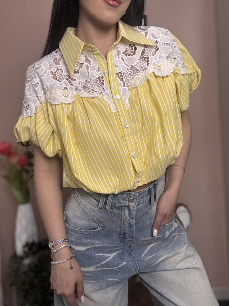 CAMICIA CROP LAILA- GIALLA - immagine 2