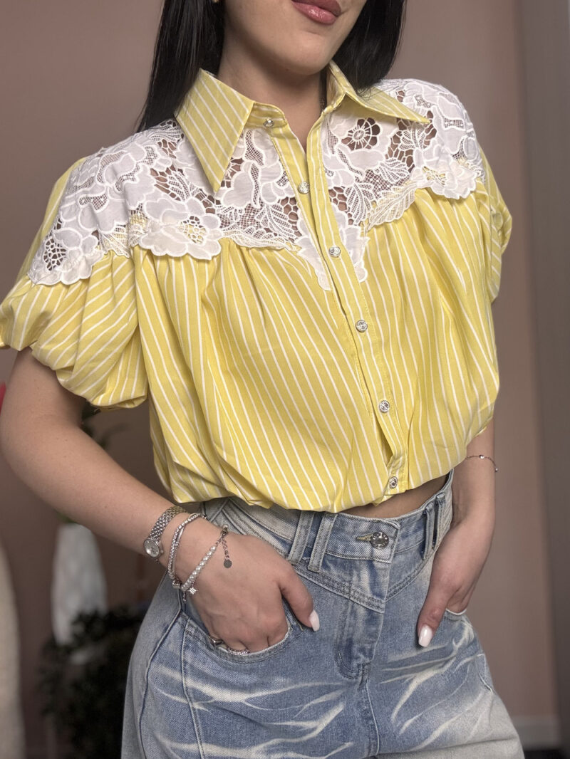 CAMICIA CROP LAILA- GIALLA - immagine 3