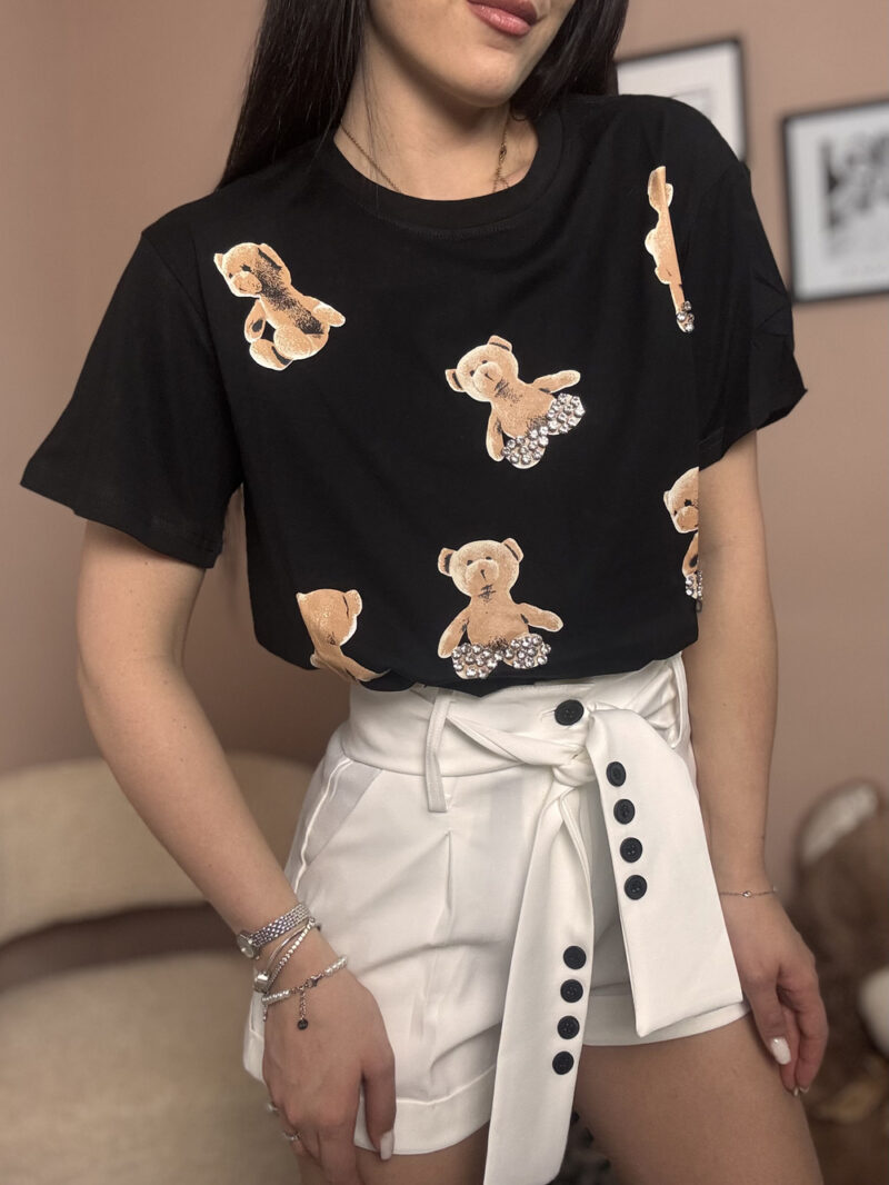 t-shirt teddy strass- nera