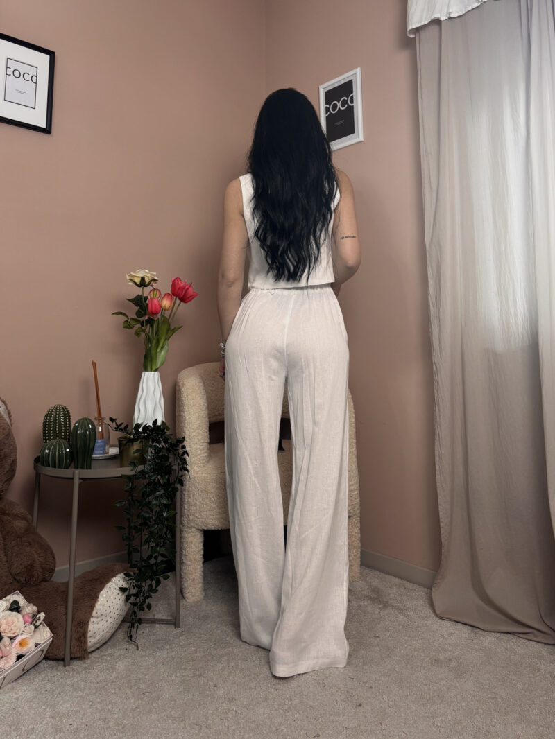 coord. effetto lino bianco- sunset - immagine 4