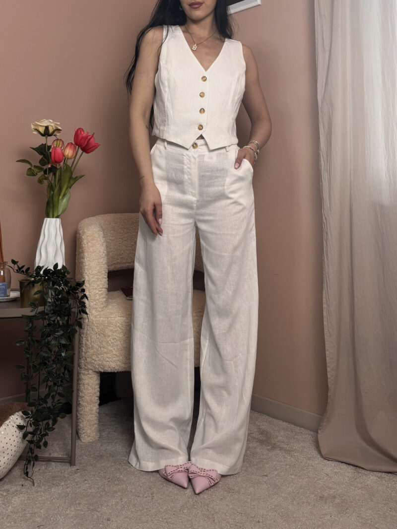 coord. effetto lino bianco- sunset - immagine 5
