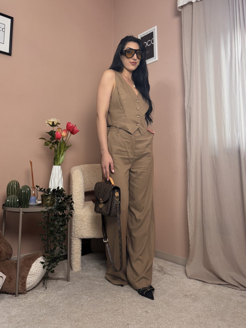 coord. effetto lino beige- sunset - immagine 4