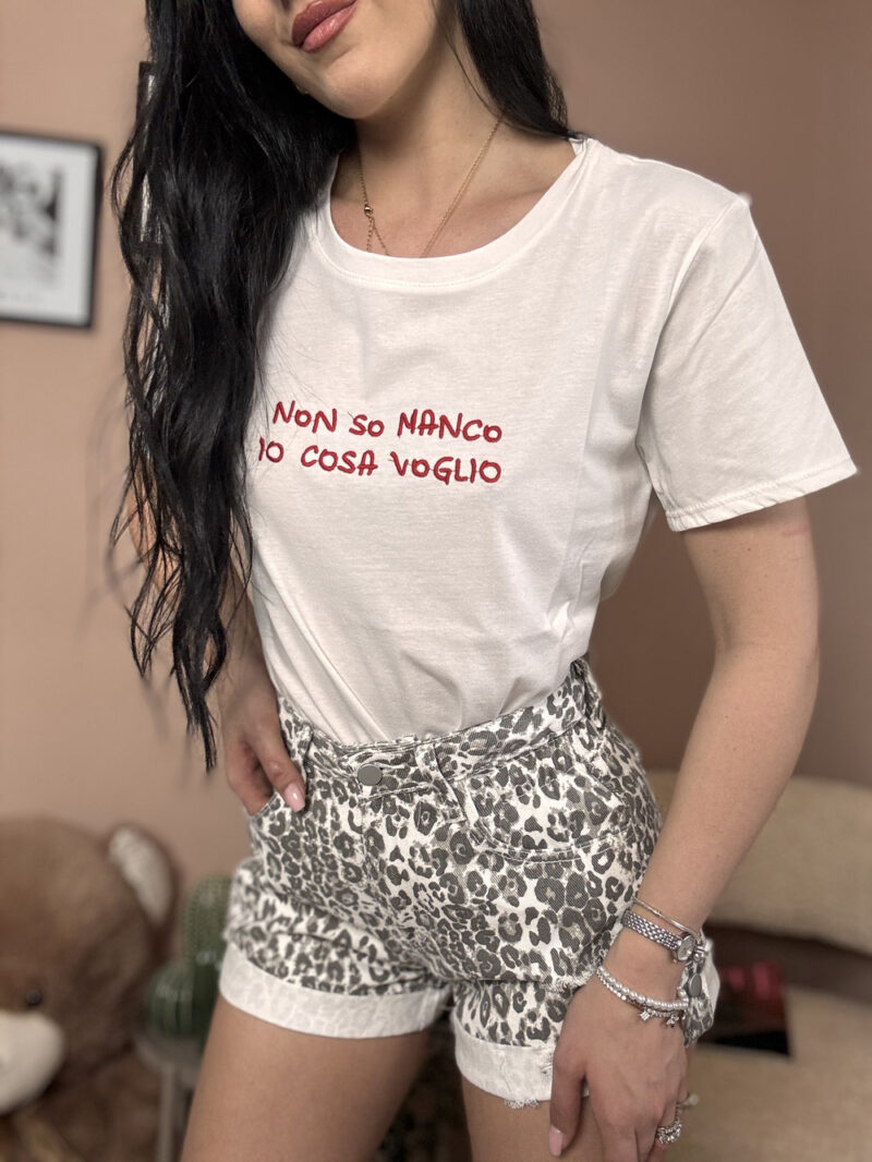 t-shirt non so manco io cosa voglio- rossa