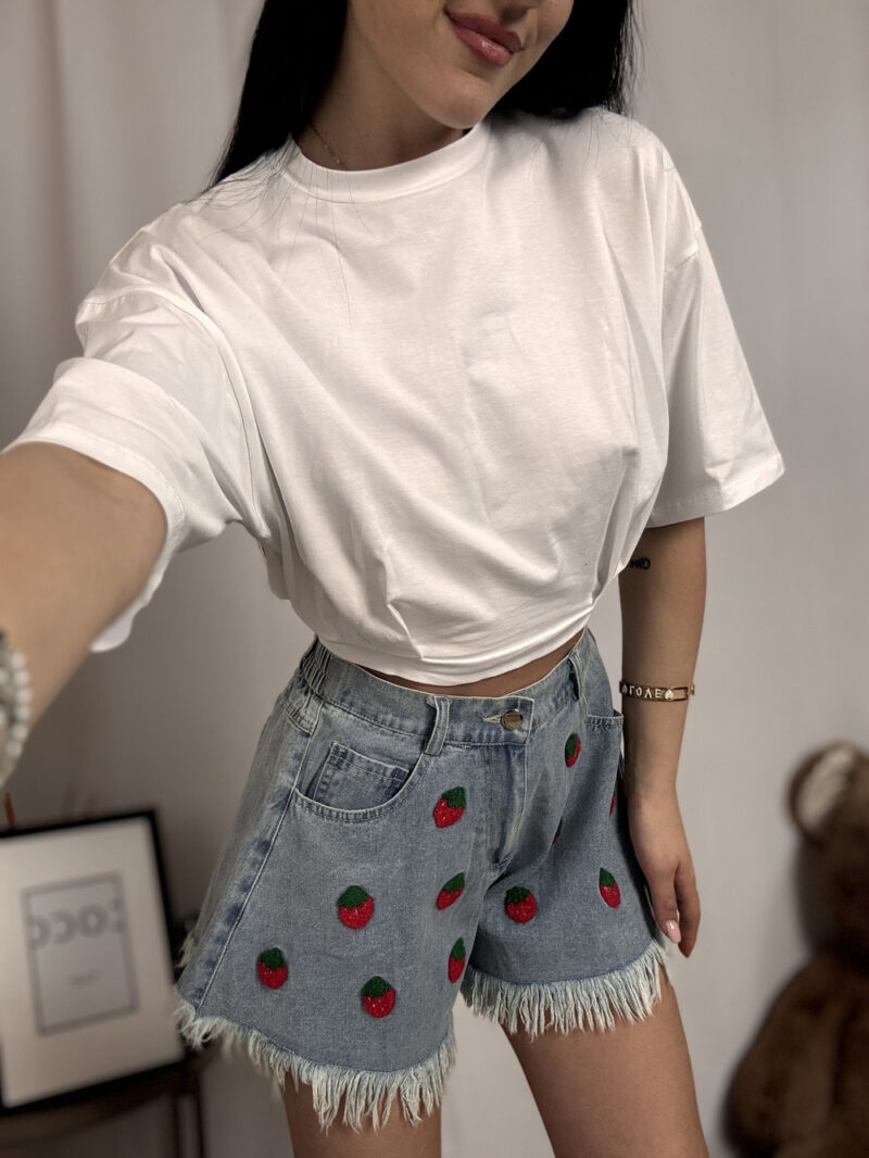 t-shirt crop- bianca