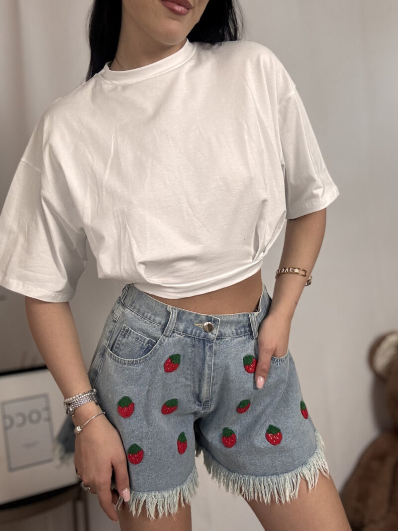 t-shirt crop- bianca - immagine 2