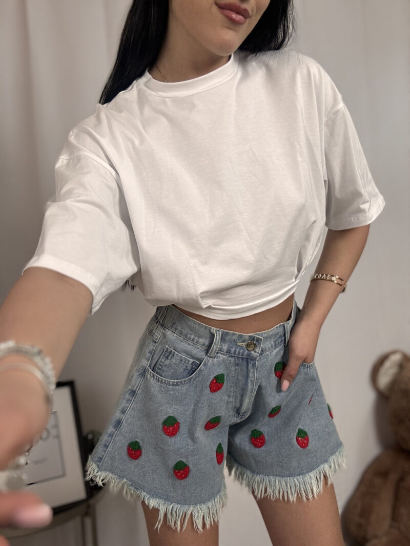 t-shirt crop- bianca - immagine 3