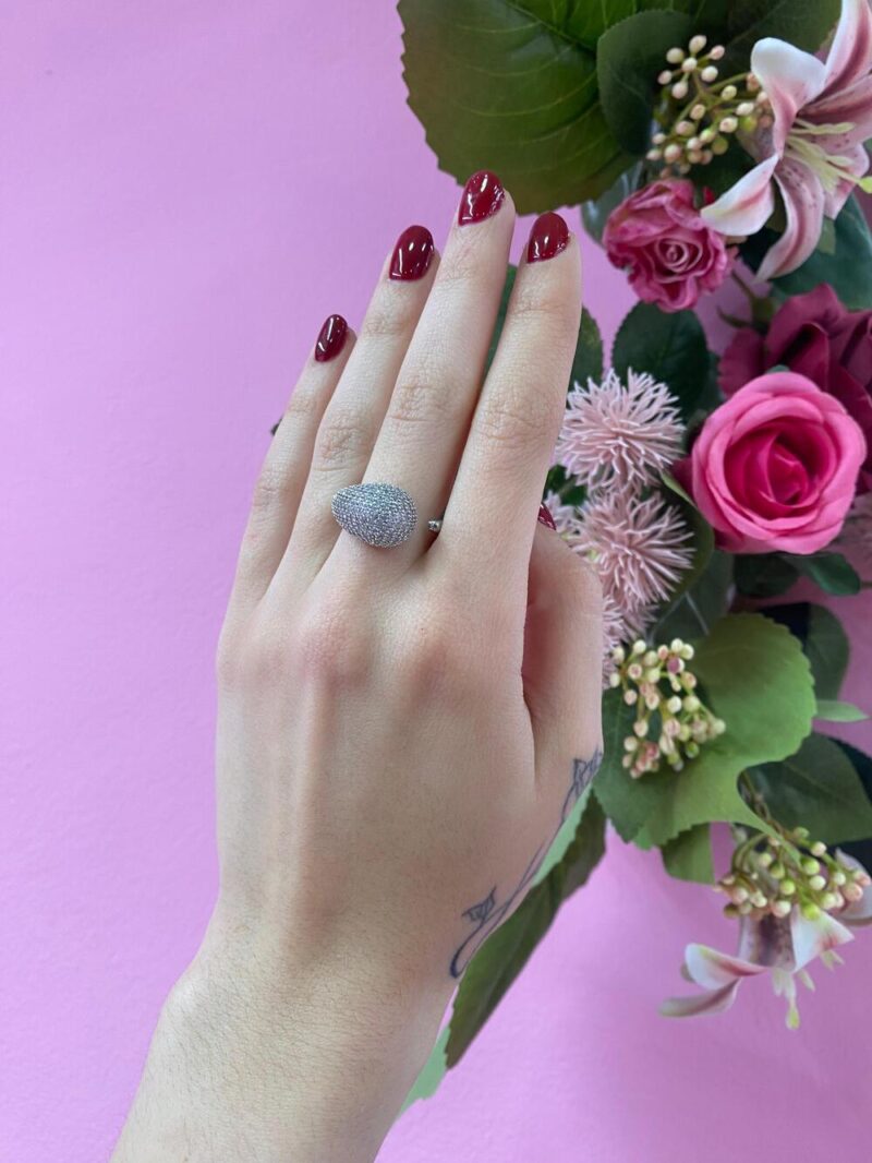 anello goccia- argento