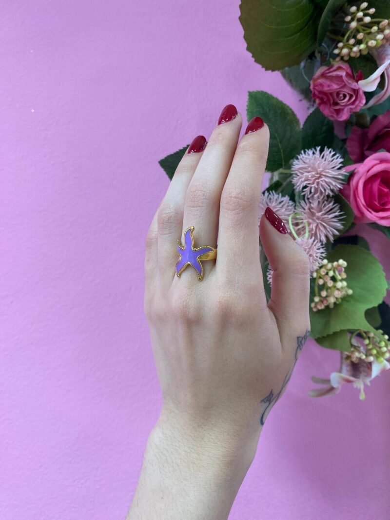 anello stella- viola