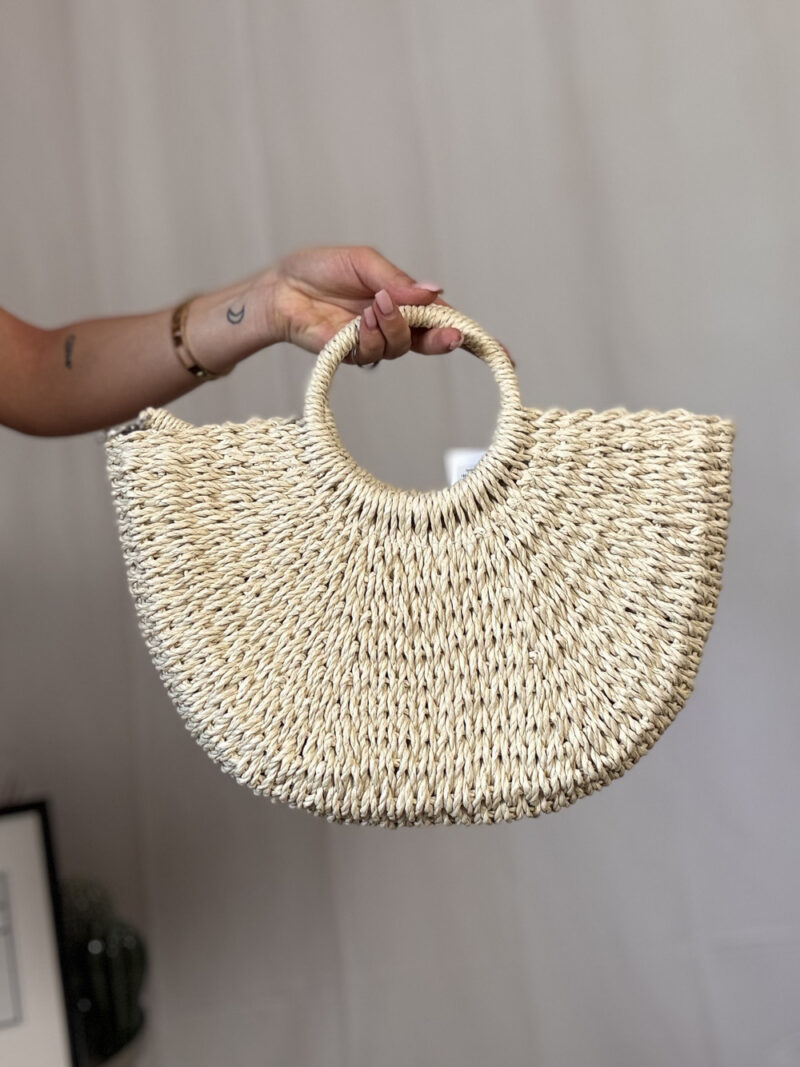 borsa mare paglia- chiara - immagine 3