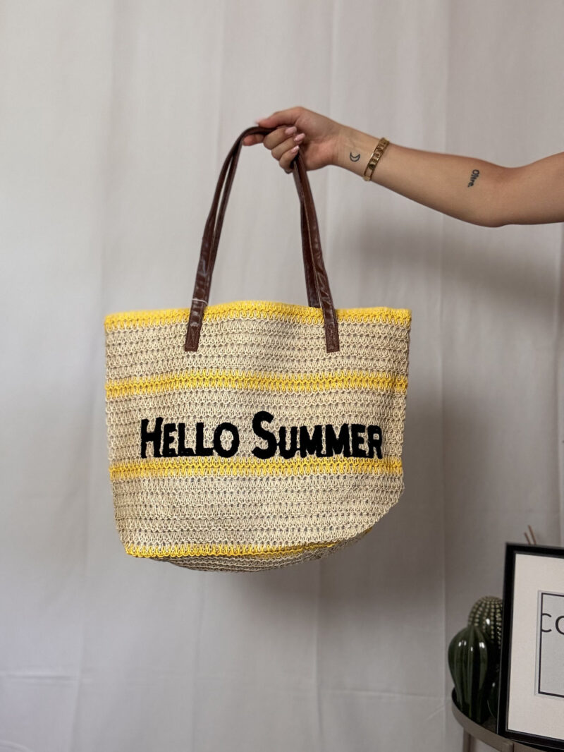 borsa mare hello summer- gialla - immagine 2