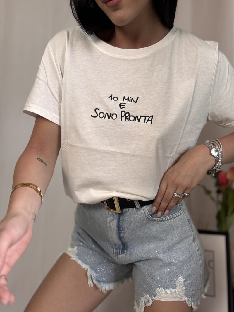 t-shirt 10 min. e sono pronta