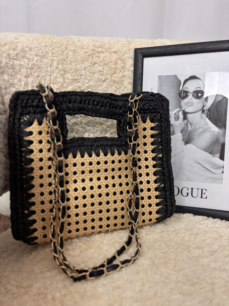 borsa paglia- nera