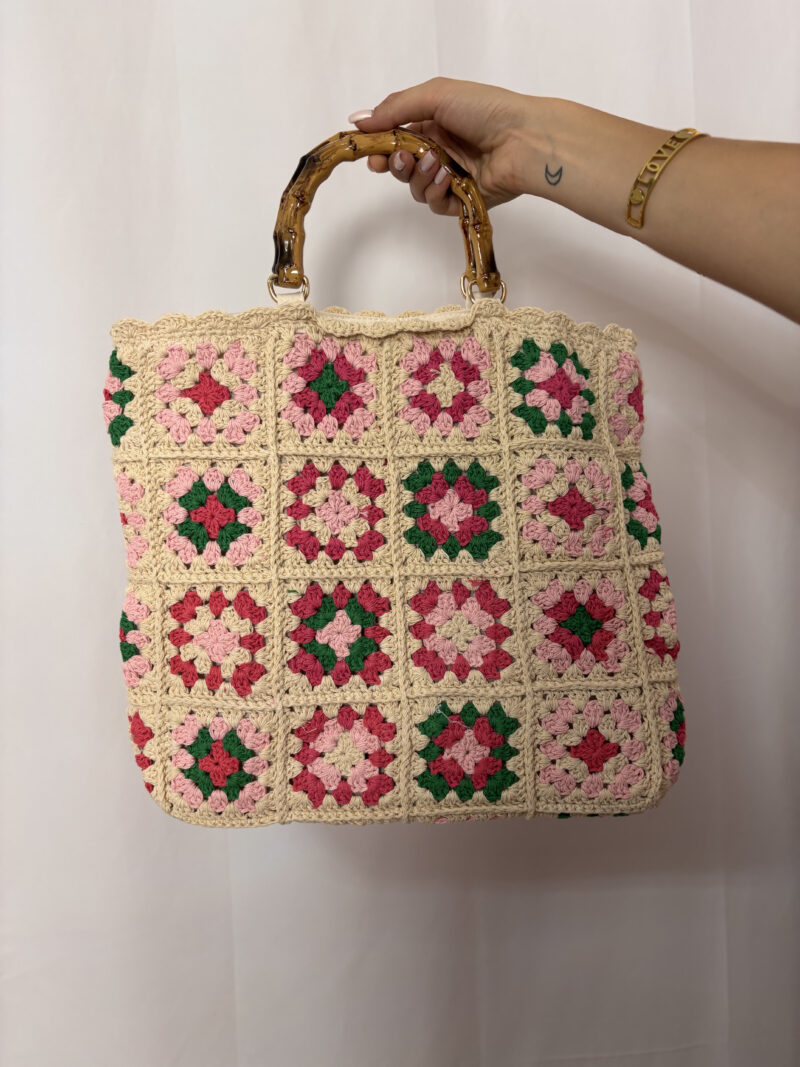 borsa mare uncinetto- paglia