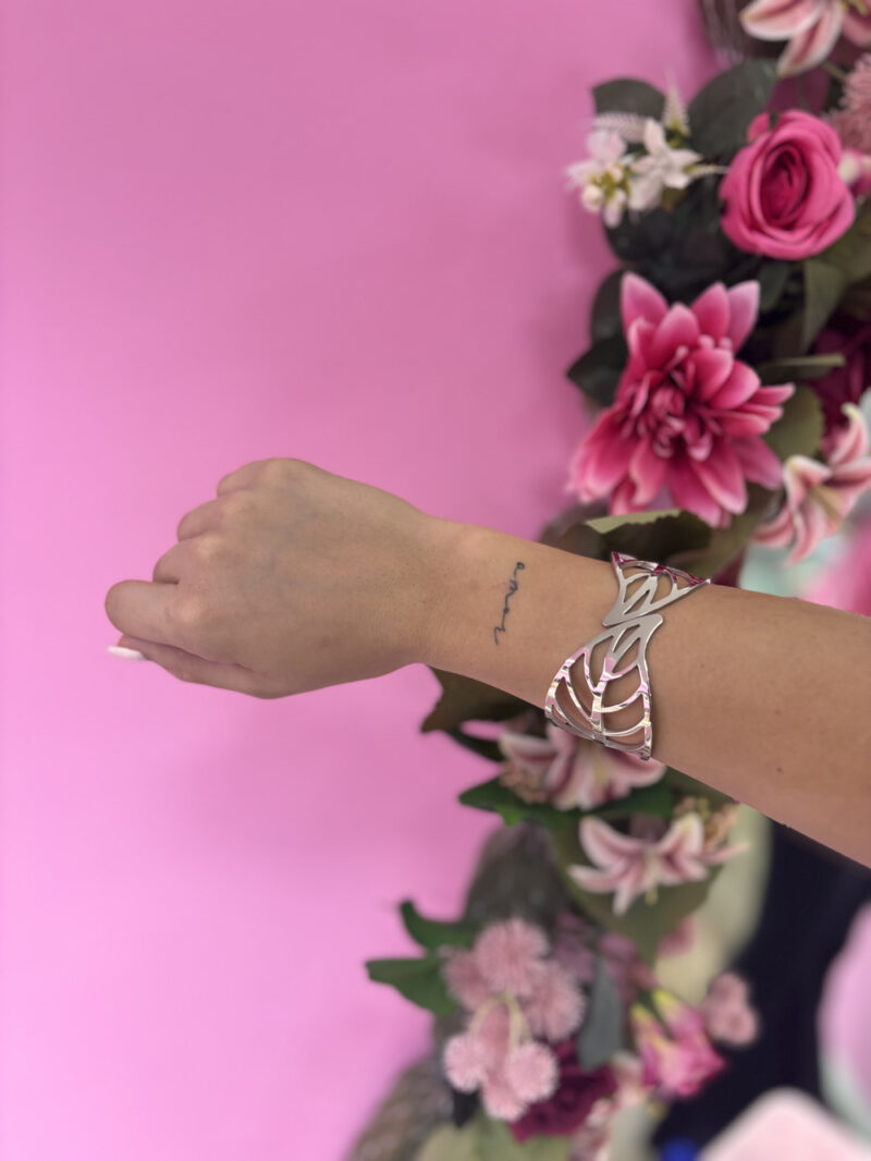 bracciale foglia- argento