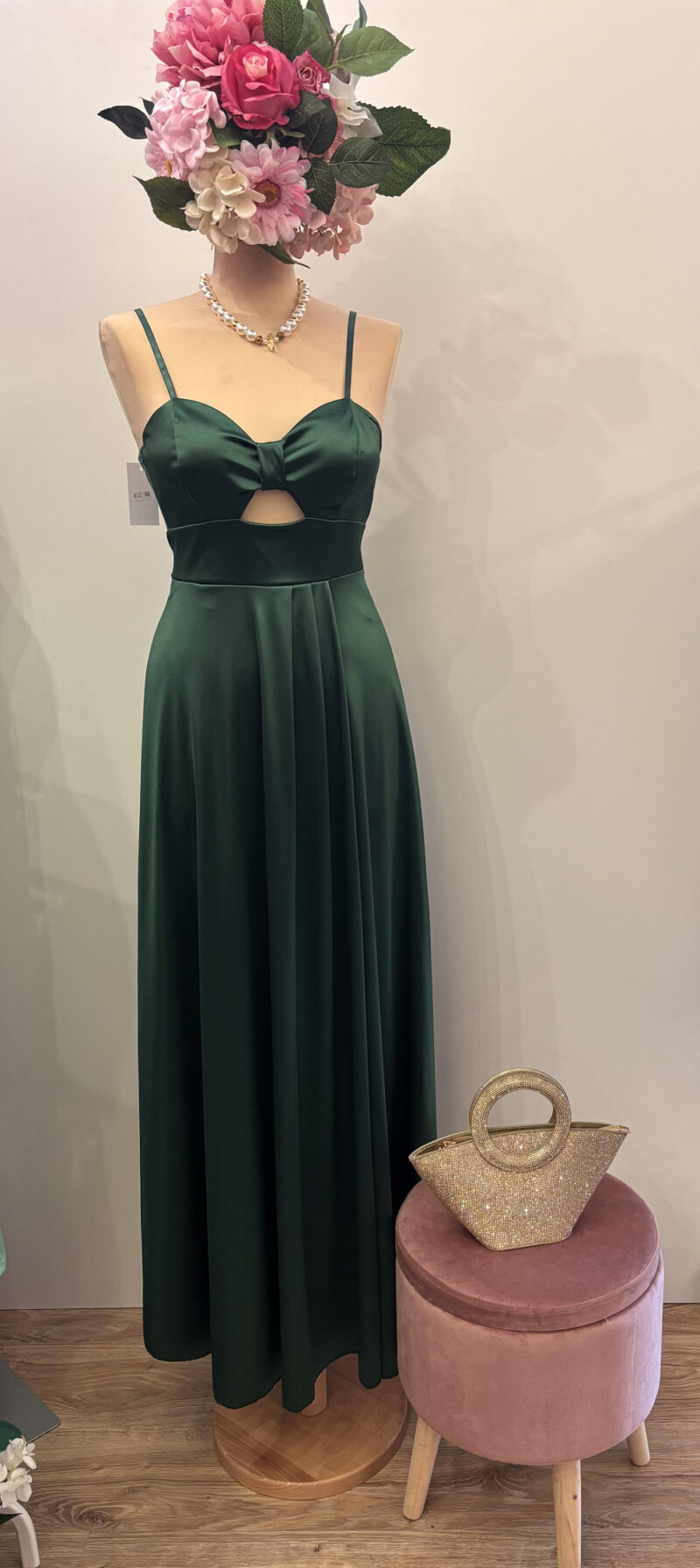 abito fiocco- verde - immagine 2