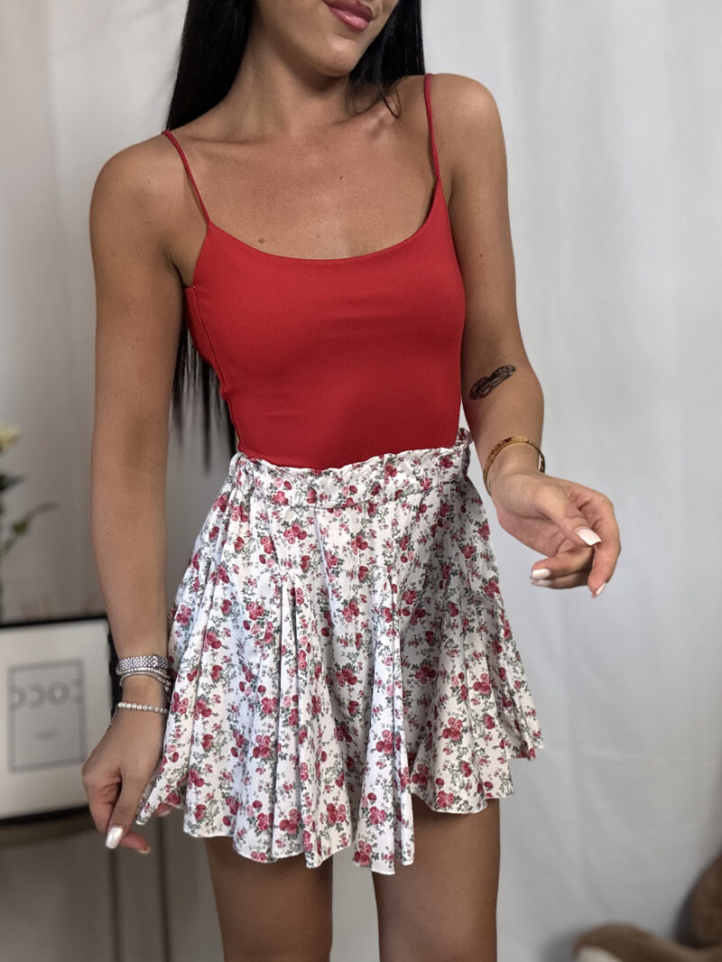 Gonna flower- bianca e rossa - immagine 4