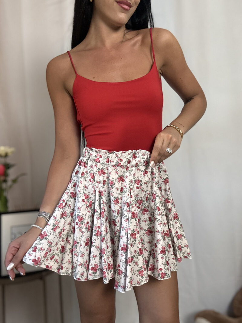 Gonna flower- bianca e rossa - immagine 3