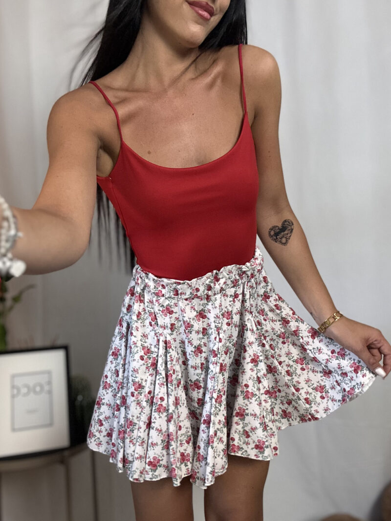 Gonna flower- bianca e rossa - immagine 2