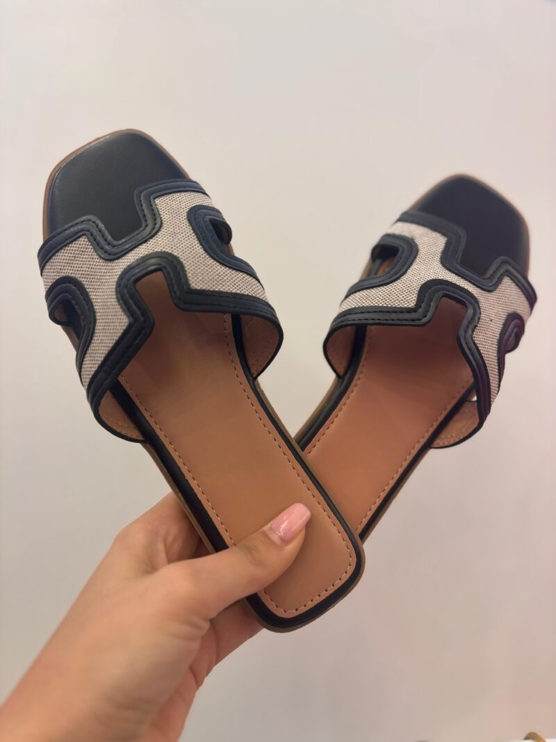 ciabattina beige/nera - immagine 2