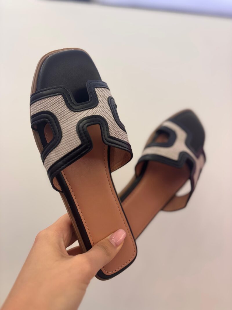 ciabattina beige/nera - immagine 3