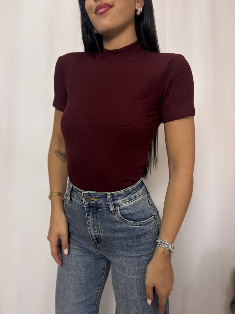 t-shirt eva- burgundy - immagine 2
