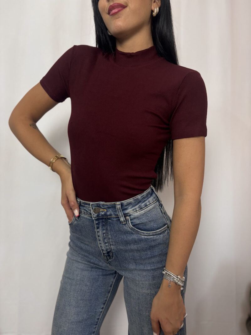 t-shirt eva- burgundy - immagine 3