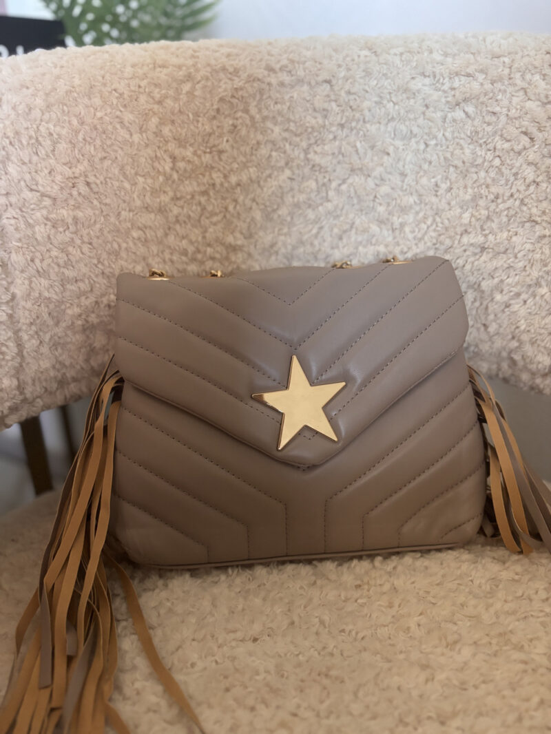 borsa stella- tortora