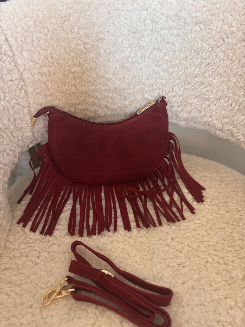 borsa fange camoscio- bordeaux
