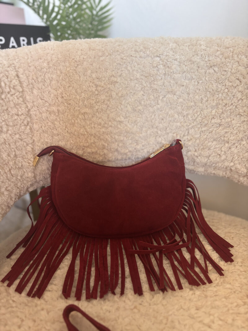 borsa fange camoscio- bordeaux - immagine 3