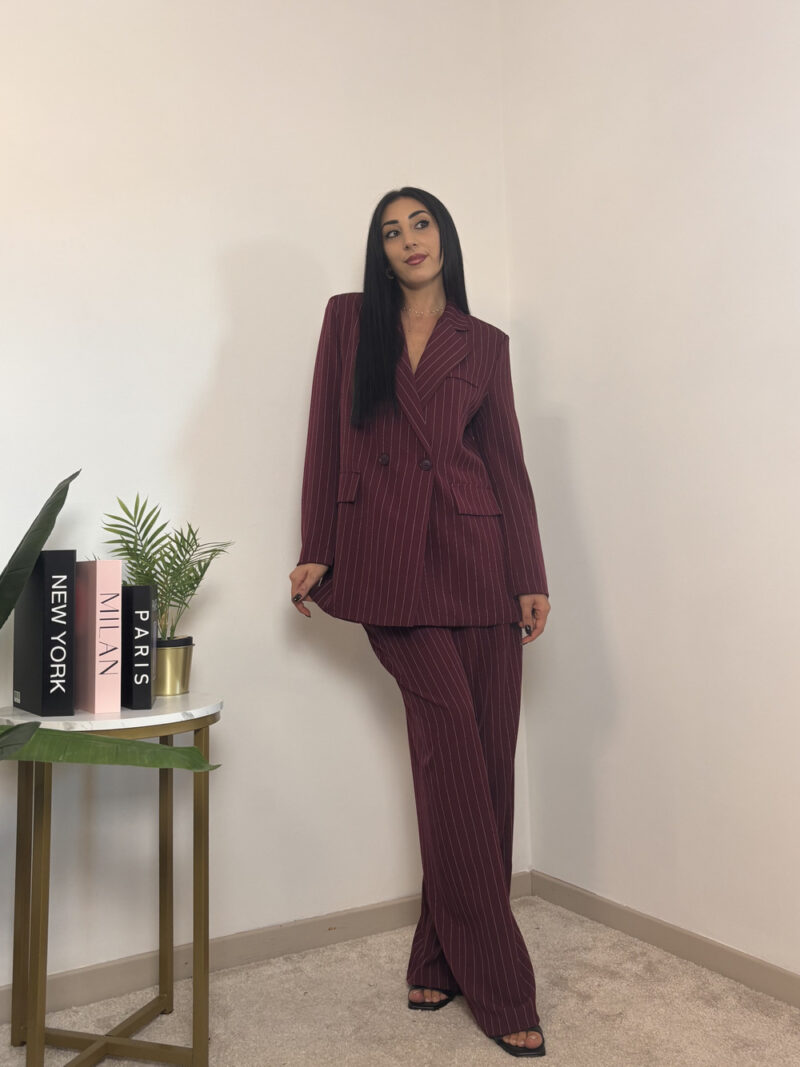 Blazer chicago- gessato bordeaux