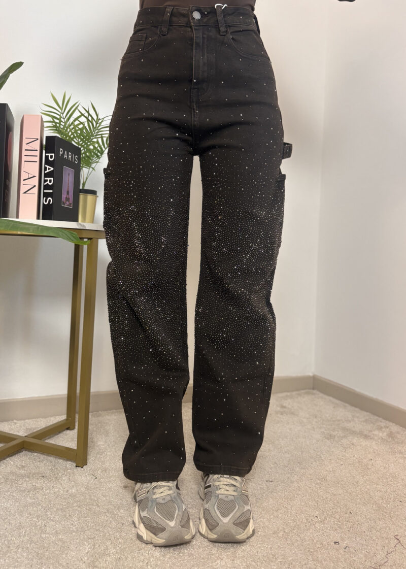 jeans choco- strass - immagine 2