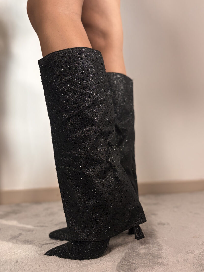 stivale black strass - immagine 2