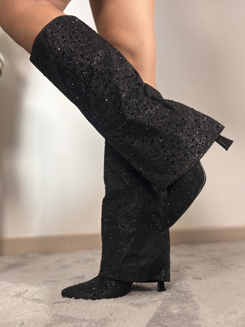 stivale black strass - immagine 3