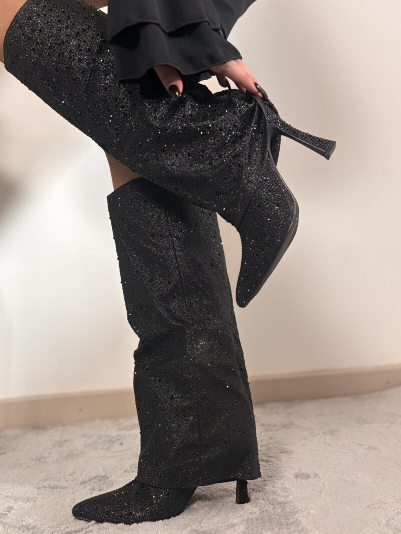 stivale black strass - immagine 4