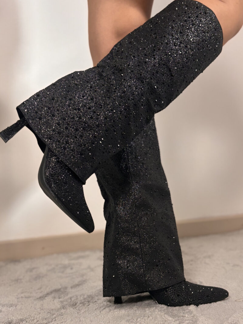 stivale black strass - immagine 6