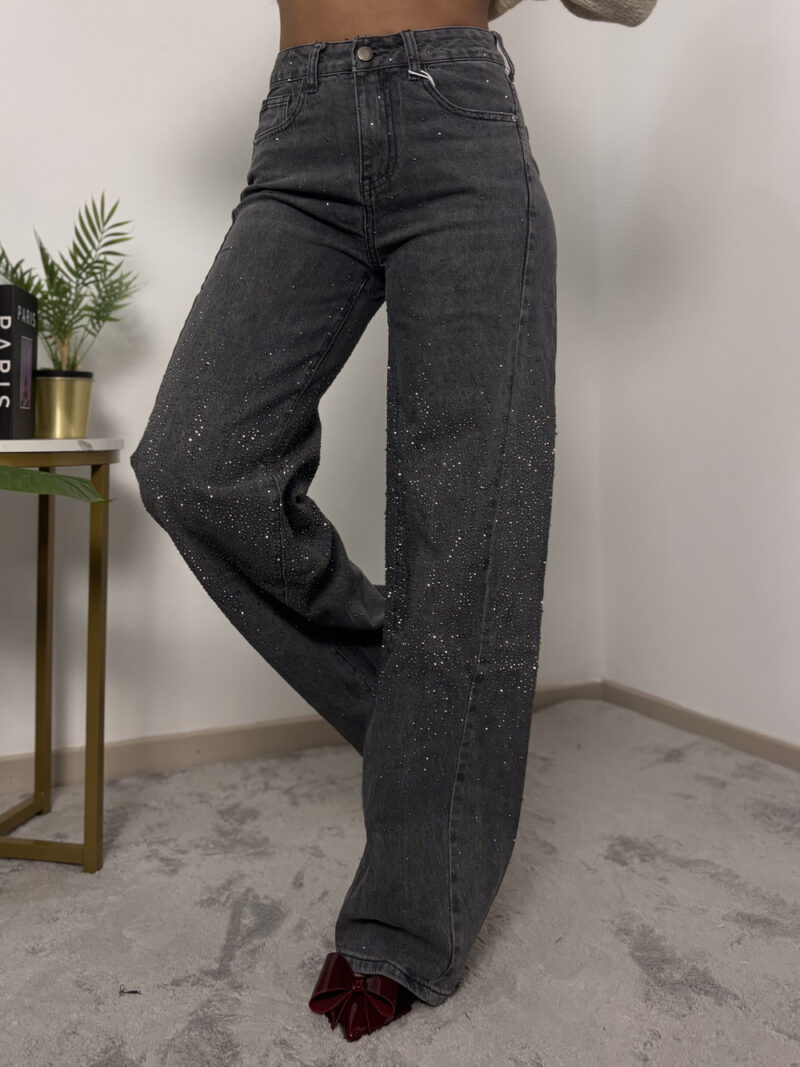 JEANS BAGGY- GRIGIO STRASS - immagine 2
