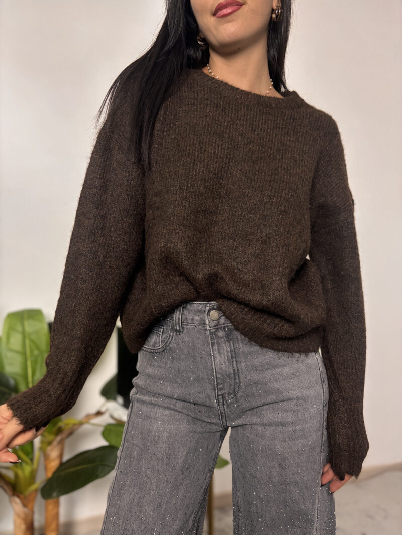 Maglione kamelia- Choco