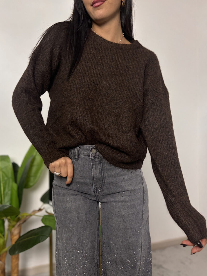 Maglione kamelia- Choco - immagine 4