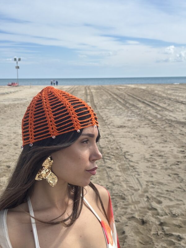cuffietta crochet- arancione